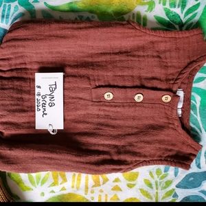 Riley romper in Clay size 3-6 months